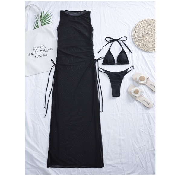Black 3 Piece Swim Set